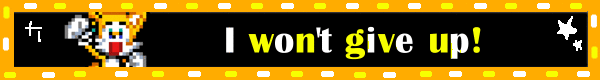 I won't give up!